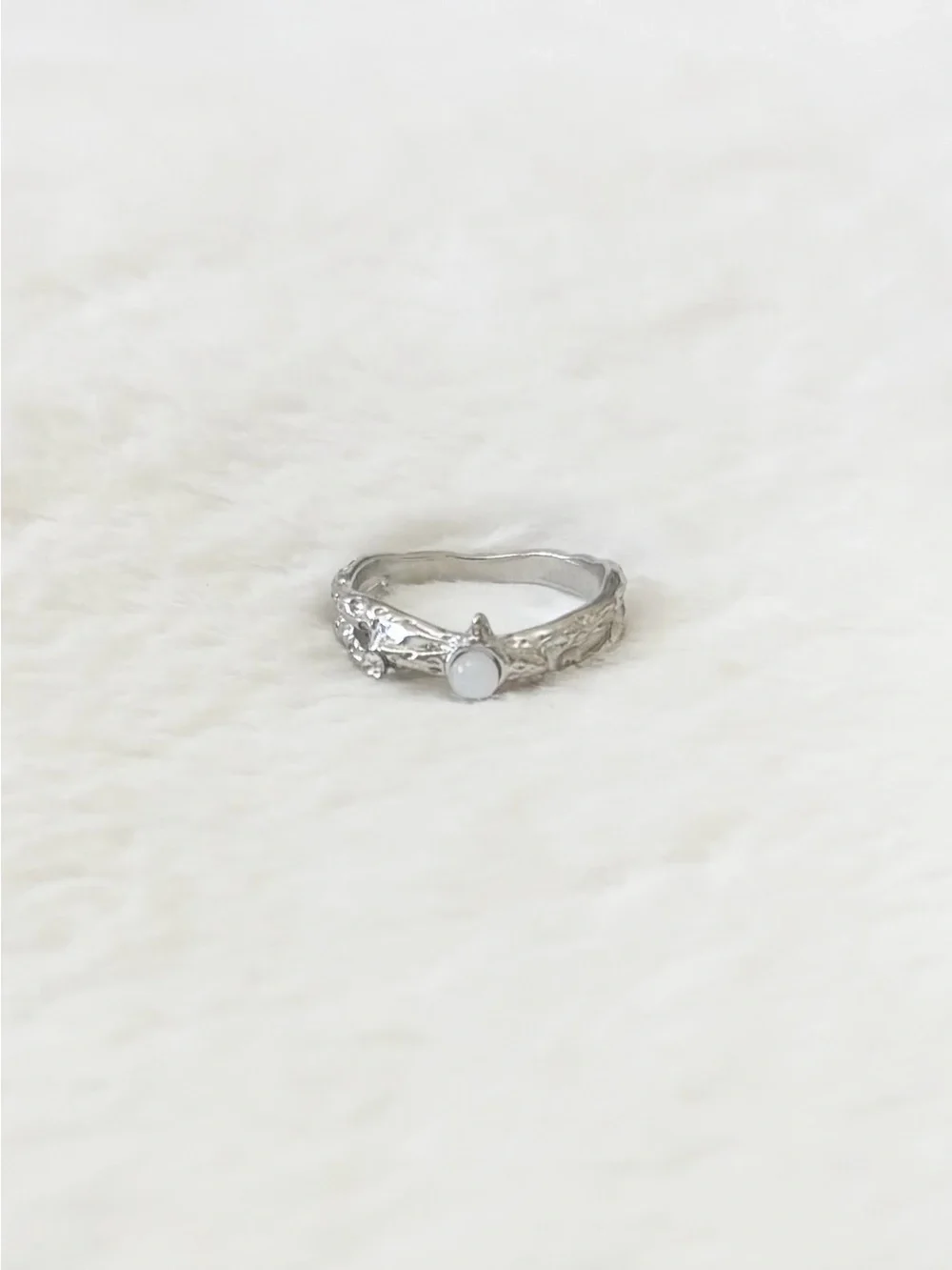5/$15 🩷 MUST BUNDLE Silver White Stone Women’s Ring